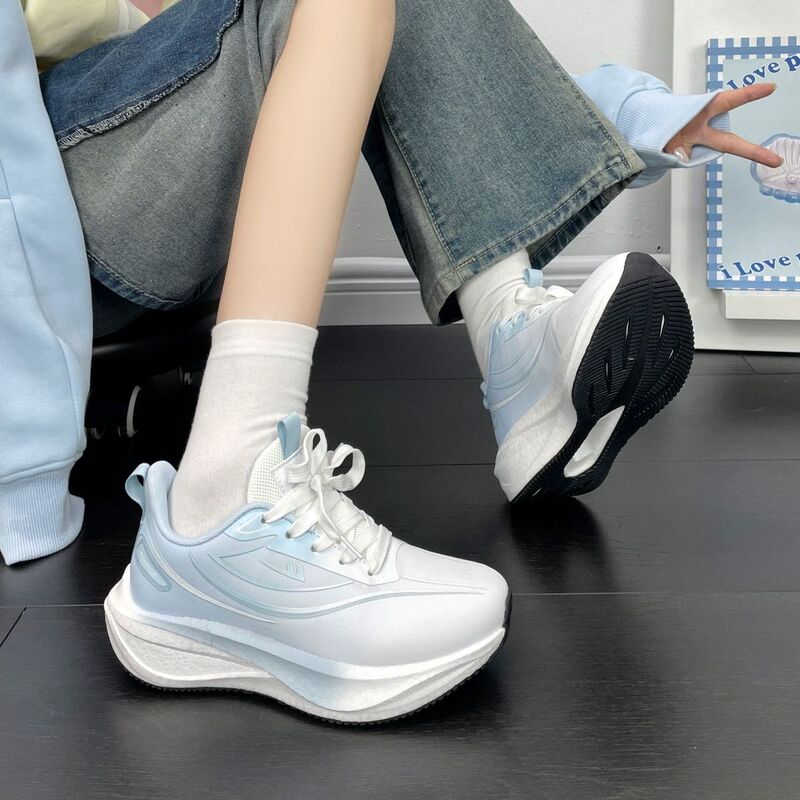 Pull-Back Carbon Plate Popcorn Sole Running Shoes 2026 Autumn Model High-Value Dopamine Shock-Absorbing Breathable Student Sports Shoes