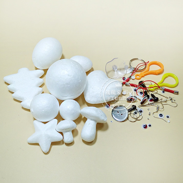 Styrofoam ball set accessories white foam ball handmade diy ultra-light clay color mud Snow Flower mud accessories material