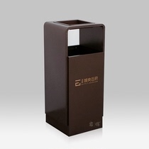 Stainless steel customized trash can with ashtray sales department shopping mall outdoor fruit shell box real estate complete set of logos