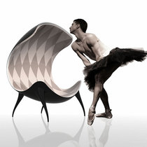 Nordic designer custom furniture glass fiber reinforced plastic ballet chair creative alien personality high back chair sofa chair exhibition hall chair