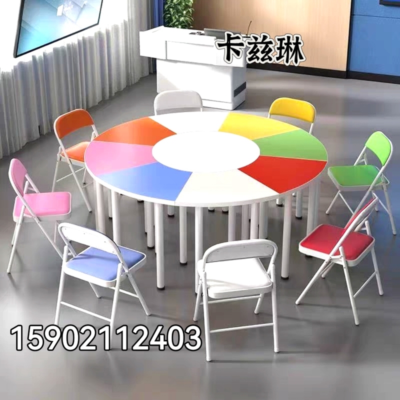 Octagonal Desks and Chairs, Psychological Counseling Room Tables, Fan-Shaped Group Activity Tables and Chairs, Student Assembly Training Classes, Tutoring
