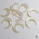 Натуральная белая бабочка-ракушка Луна 15/20 мм, ракушка с двойным отверстием, рог, материал ручной работы, сделай сам, древний стиль, шпилька, ювелирные изделия