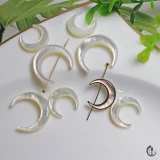 Натуральная белая бабочка-ракушка Луна 15/20 мм, ракушка с двойным отверстием, рог, материал ручной работы, сделай сам, древний стиль, шпилька, ювелирные изделия