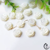 Белый трехмерный двусторонний резной аксессуар, аксессуары, 8-12мм, в цветочек, DIY