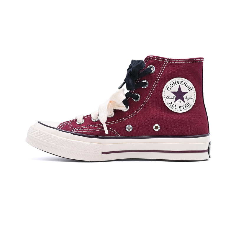 Converse 1970S Men's and Women's High-Top Burgundy Color-Blocking Casual Versatile Canvas Sneakers A17904C Converse 1970S Men's and Women's High-Top Burgundy Color-Blocking Casual Versatile Canvas Sneakers A17904C