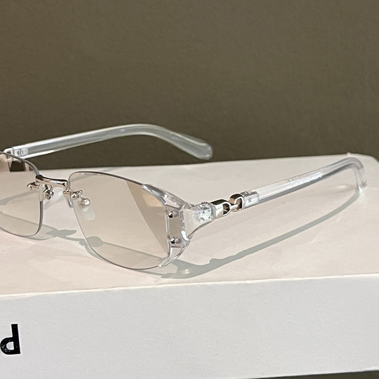 Retro frameless y2k mercury sunglasses for women 2025 new Internet celebrity street photography concave shape sunglasses anti-UV