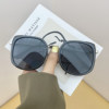 2021 New Versatile Round Face Cat-Eye Sunglasses for Women, Korean Style Trendy ins Brown Street Style Sunglasses with Uv Protection