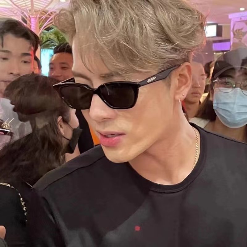 Wang Jiaer's Same Style Sunglasses for Men, Cool and Retro, Small Frame, High-End, Versatile, Stylish Sunglasses with Uv Protection