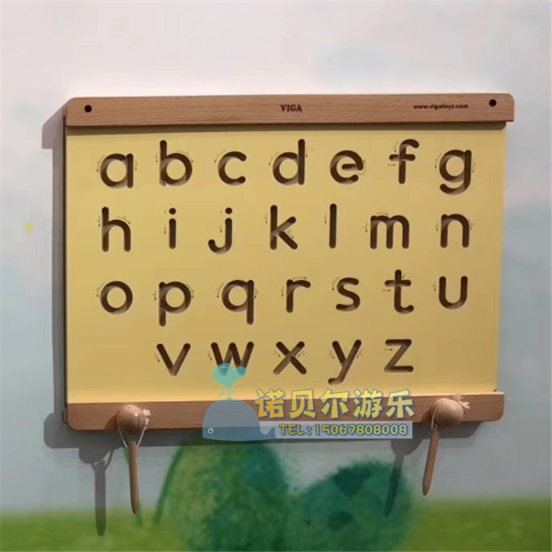 New Kindergarten Children's drawing board Exercise wood Wall Line Chinese shape Digital letter Animals