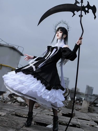 Точечный материал. C.H.A.O.D.U.3.0 OP Платье монахини утреннее утреннее утреннее утреннее утреннее утреннее утреннее утреннее утреннее и инжи -лолита оригинальное заведение