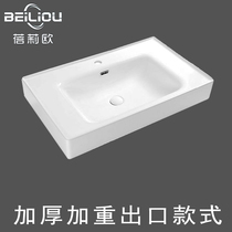 Bathroom thickened ceramic integrated wash basin cabinet basin bathroom wash basin counter basin basin semi-embedded single basin