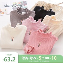 Girls Turtleneck sweater base sweater New childrens clothing pullover Childrens clothing SMY0092