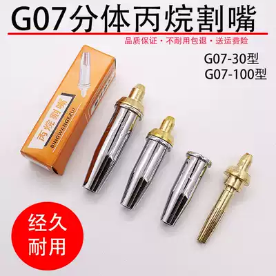 Oxygen liquefied petroleum gas acetylene cutting nozzle national standard G07-30 two-piece copper propane 100 gas 30 model cutting gun