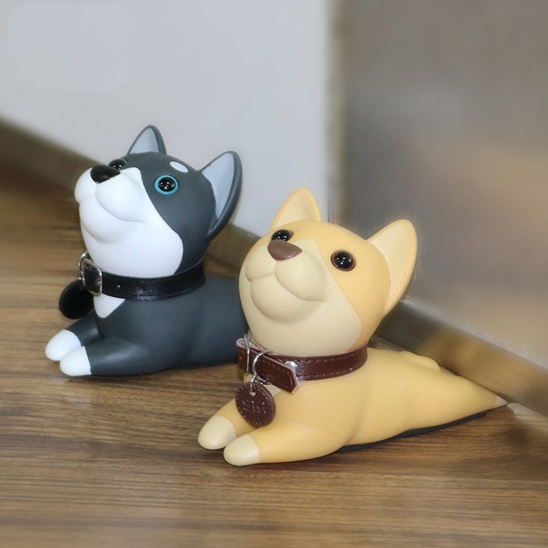 New Products Creativity Cartoon Dogs Kitty Rat Cute Door Blocking-blocking Anti-punching Silicone Blocker Door Stopper