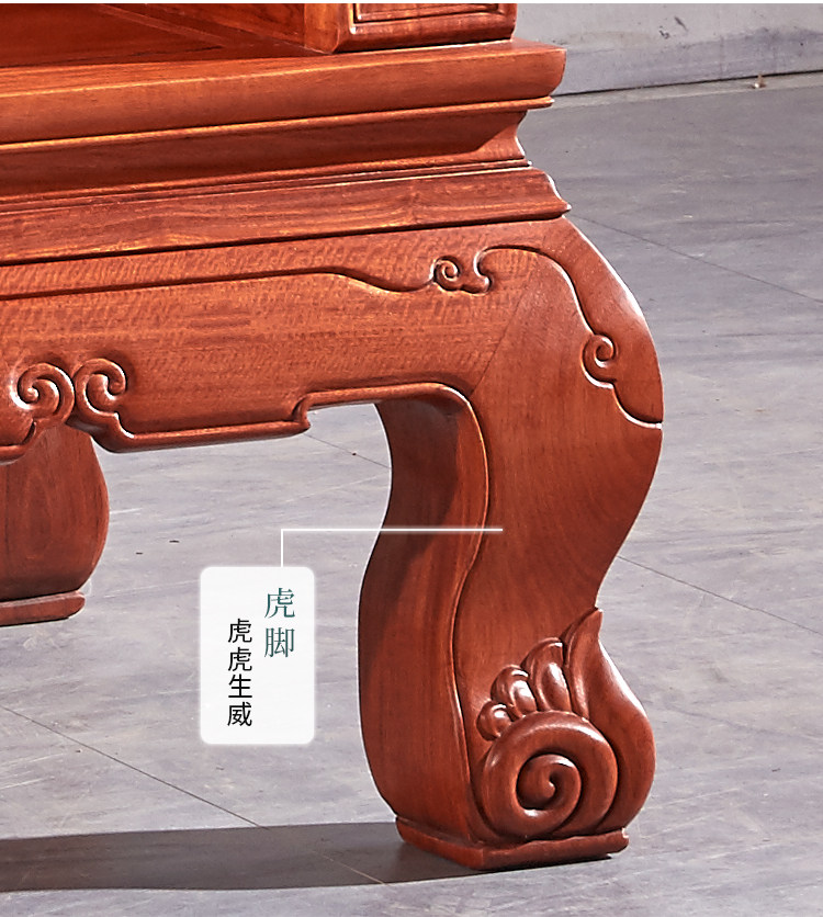 Махогани диван 章延品缅花全实木雕花沙发奢华中式大果紫檀现代客厅整装红木家具