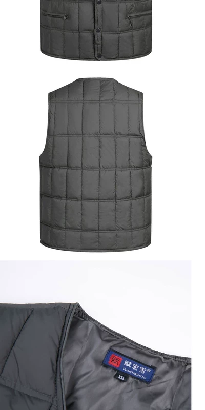 Trung niên và người cao tuổi xuống áo khoác nam cotton vest lót dày cha mặc vest vest trung niên ông già bông mùa đông áo khoác thu đông