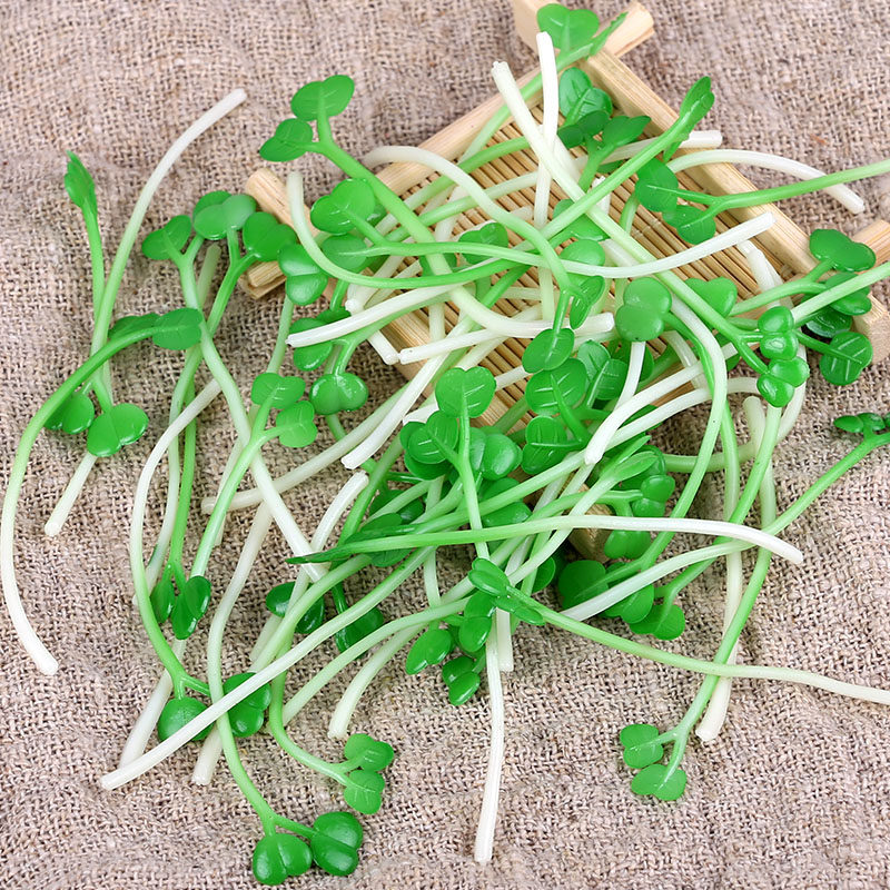 Simulation Tooth vegetable Miao model bean sprouts Chicken Hair Vegetable food Food Swing Tray Accessories to shoot Props Up the Home Wine Toy