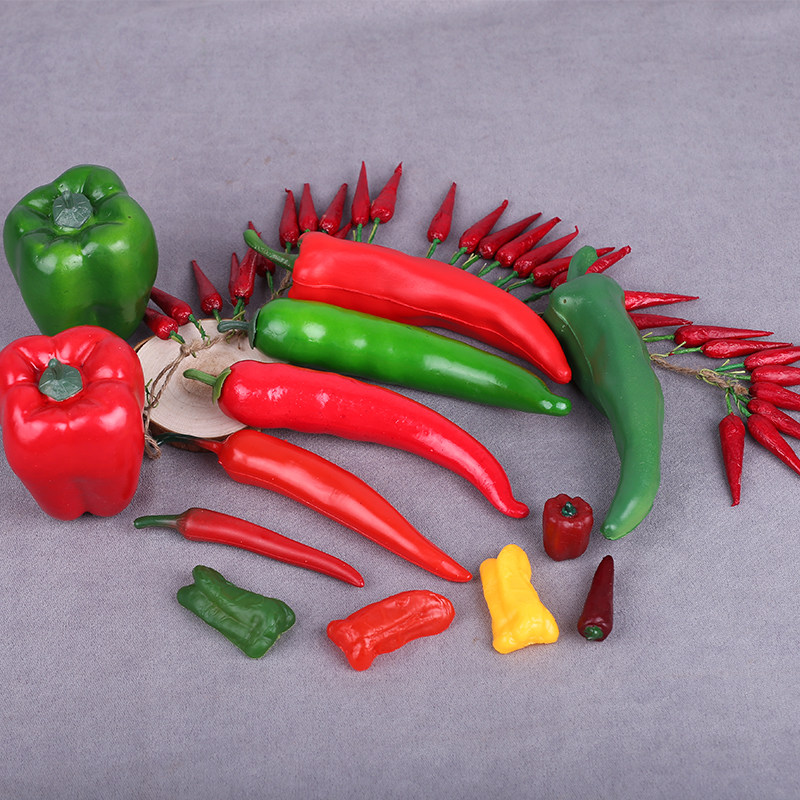 Simulation Chili Model Vegetable Pretzels Red Pepper peppers accessories Film and TV props children Early teaching toy Leisure farm pendant