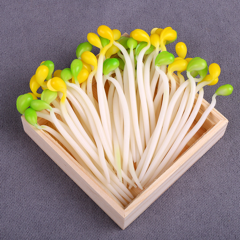 Emulated Bean Sprout Dish Model Tender Bud Fruits And Vegetables Accessories Swing Trays Decoration Props Up the Home Wine Food Products Children Toys