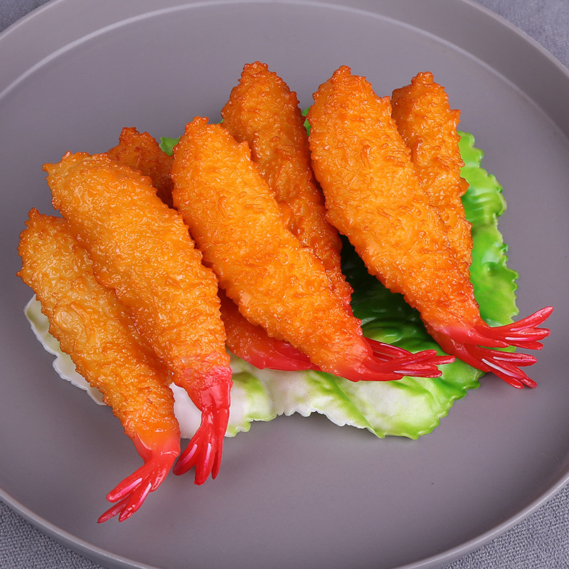 Simulation anchovy shrimp fried shrimp tempura food model film and television shooting gourmet props plastic food toy decoration - Taobao