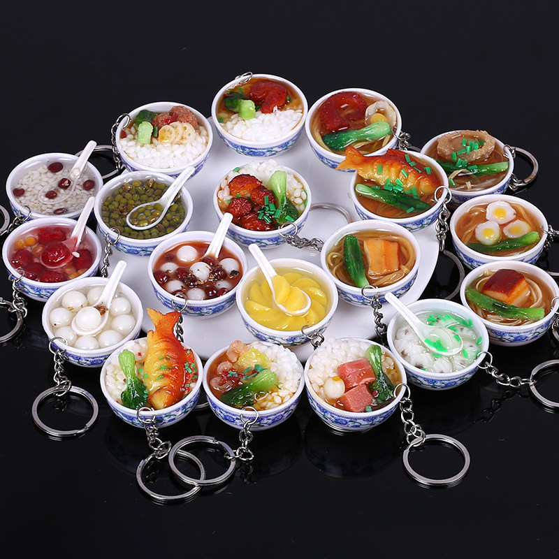 Simulation Eclipse Bowl model bowls Blister Noodle Rice Nourishing pendants Pendant Props Water Dumplings Round Meatfish Food Shooting Toys