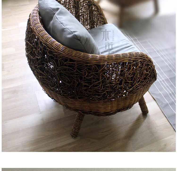 Wicker ghế ba mảnh giải trí bàn ghế kết hợp mây ngoài trời đồ nội thất ngoài trời mây ngoài trời ban công bàn ghế - Bàn ghế ngoài trời / sân bàn ăn ngoài trời đẹp