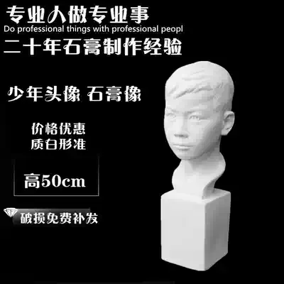 Academy of fine plaster, juvenile head, 50CM, sketch plaster, head portrait, sketching, still life plaster