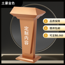 Sales Department High-end Golden Greeting Benttai Fashion Brief talk Desk Activities Chair Desk Coffee Color Reception Desk