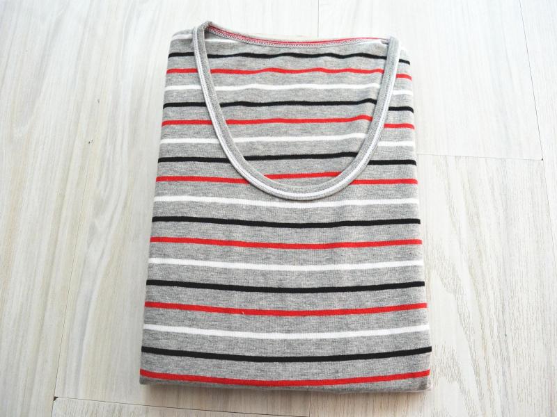 Quần tất nữ cổ tròn mùa thu lỏng hàng đầu đơn mảnh Lycra cotton sọc trung niên cộng với phân bón XL đồ lót nhiệt áo lót nữ trung niên