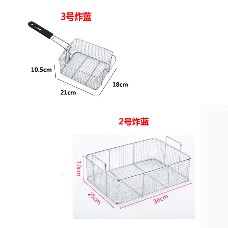 Electric frying oven fries with blue electric fryer machine head