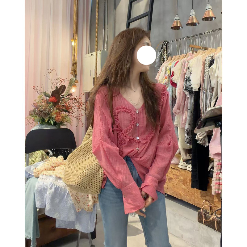 Korean Dongdaemun Early Autumn New Style Gentle and Unique Lazy Design Lace Bow Plaid Shirt Blouse Top Korean Dongdaemun Early Autumn New Style Gentle and Unique Lazy Design Lace Bow Plaid Shirt Blouse Top