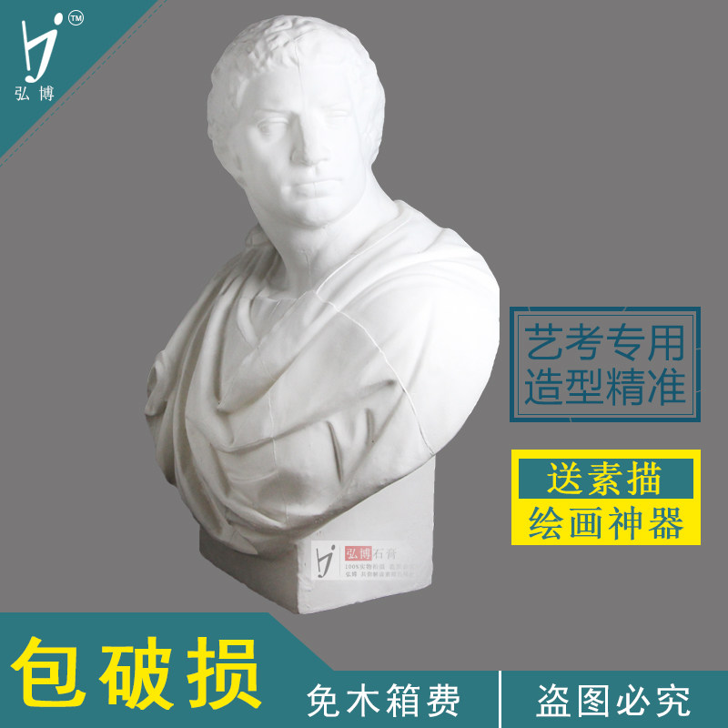 Hirobou Sketch Plaster Statue like teaching aids Brutus 45 * 40cm Fine art Supplies Plaster Bust Home Swing Accessories