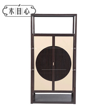 Zen new Chinese solid wood modern open door master bedroom wardrobe bedroom furniture Villa Hotel Club furniture customization