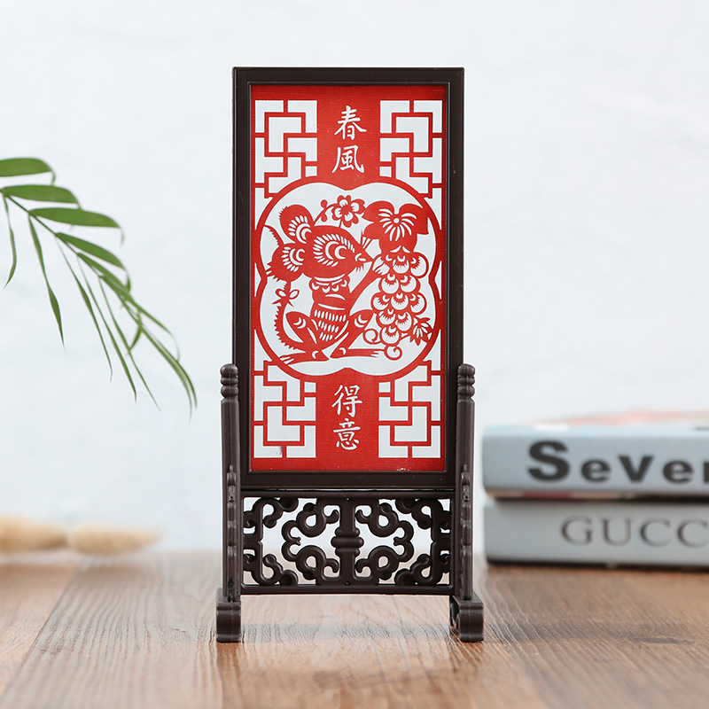 Small desk desk decoration antique small screen ornament Chinese style Chinese characteristics overseas gift handicraft gifts