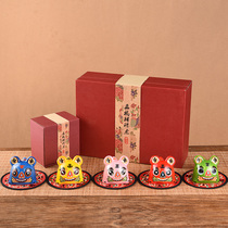 Ceramic cloth tiger folk crafts Baby Baby Full Moon 100 days Chinese wind little tiger doll gift