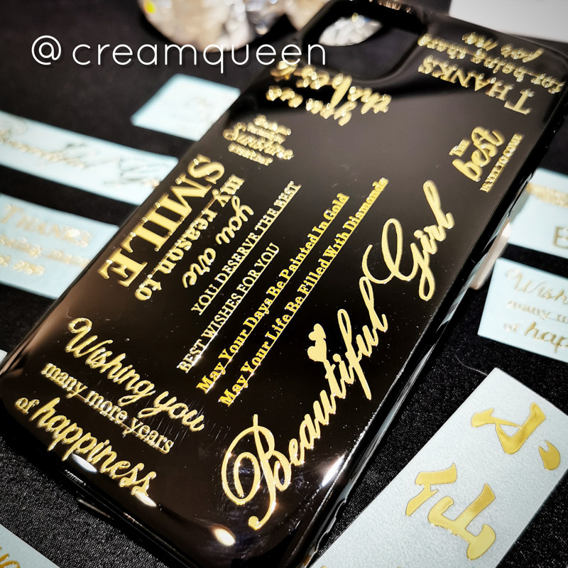 Metal Bronzed stickers in English Blessing DIY Drop Glue Cream Queens QUEEN KEY BUTTONED TABLE PENDANT TRIM