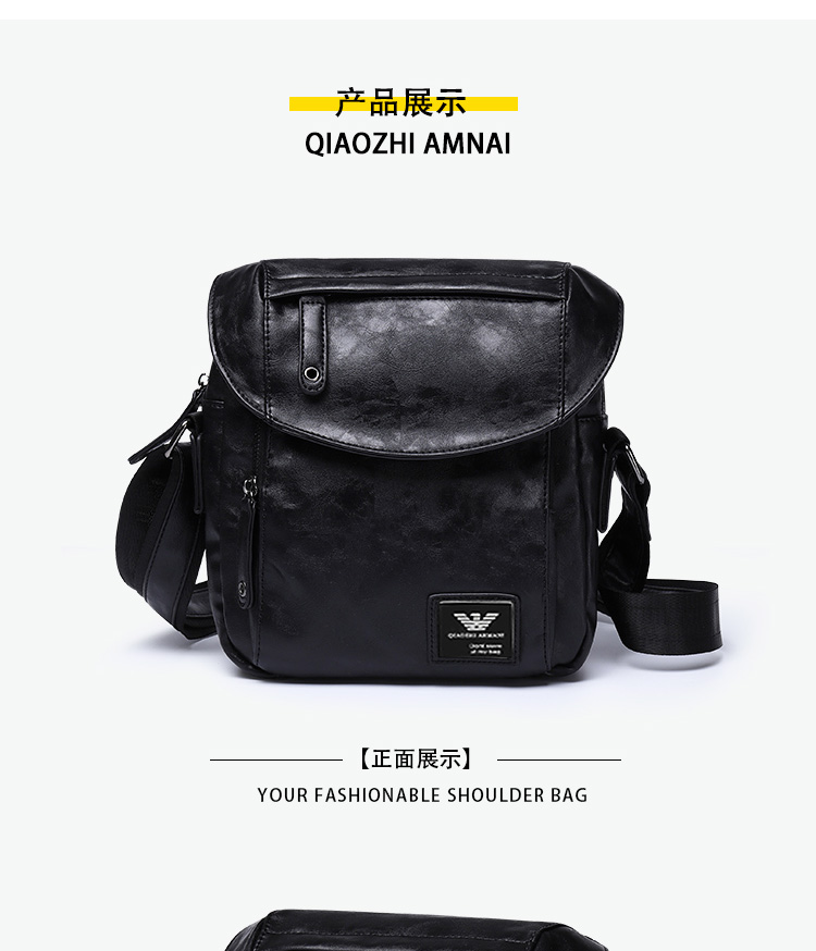 Qiaozhi Armani túi đeo vai nam túi xách nam Messenger phiên bản Hàn Quốc của túi giải trí xu hướng giới trẻ - Túi của con người túi nam đeo chéo