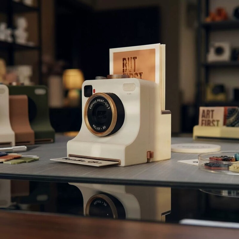 3D Printed Coffee Latte Art Camera, Creative and Fun Coffee Gadget, Trendy Desktop Accessory, Personalized Coffee Merchandise, Small Gift Items 3D Printed Coffee Latte Art Camera, Creative and Fun Coffee Gadget, Trendy Desktop Accessory, Personalized Coffee Merchandise, Small Gift Items