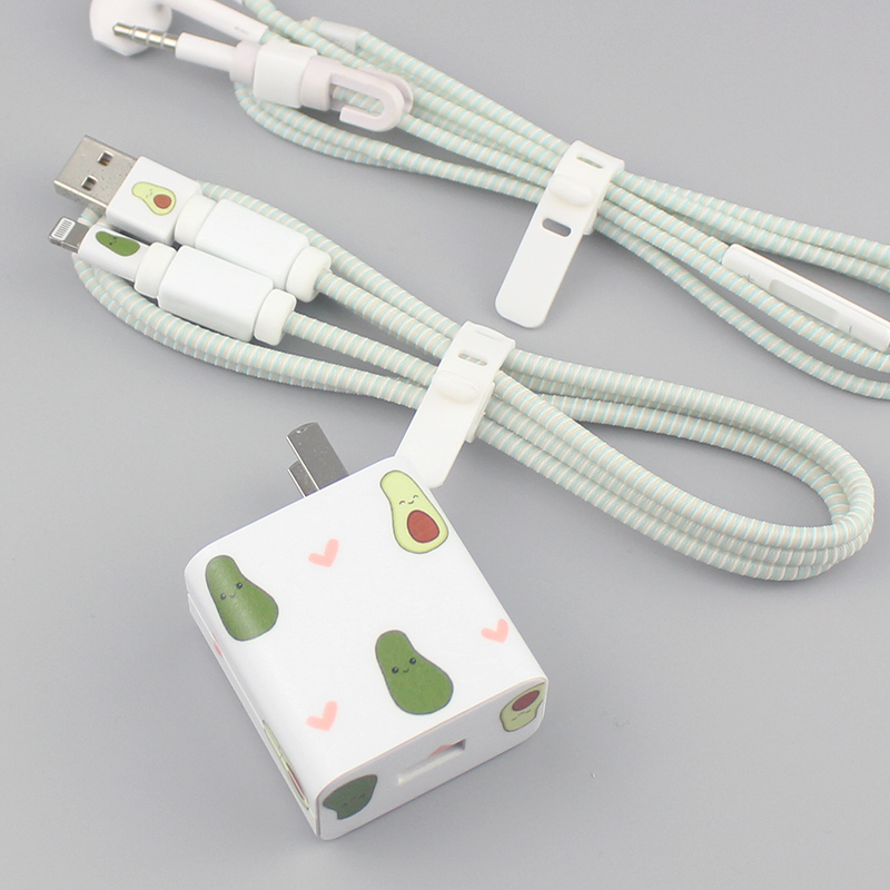 Suitable for Huawei P20 Pro Data Line Protection Set p30 charger sticker glory 20 10 headphones winding wire