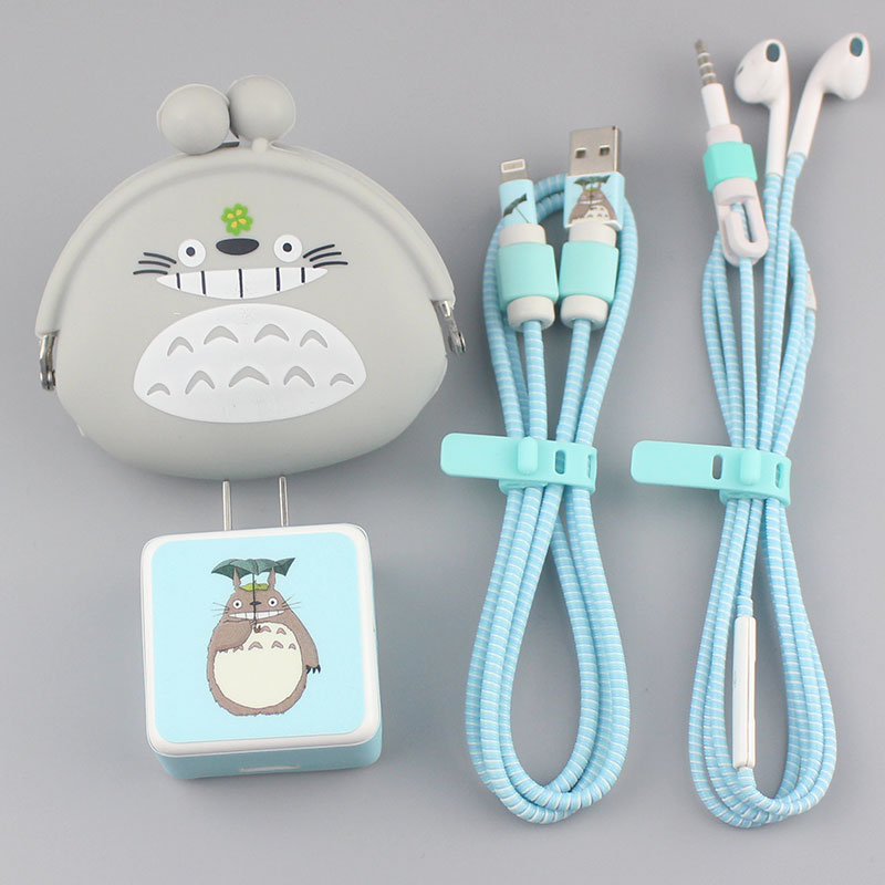 Applicable oppoR17 mobile phone data line protection rope sleeve findX headphone winding line Reno charger head sticker
