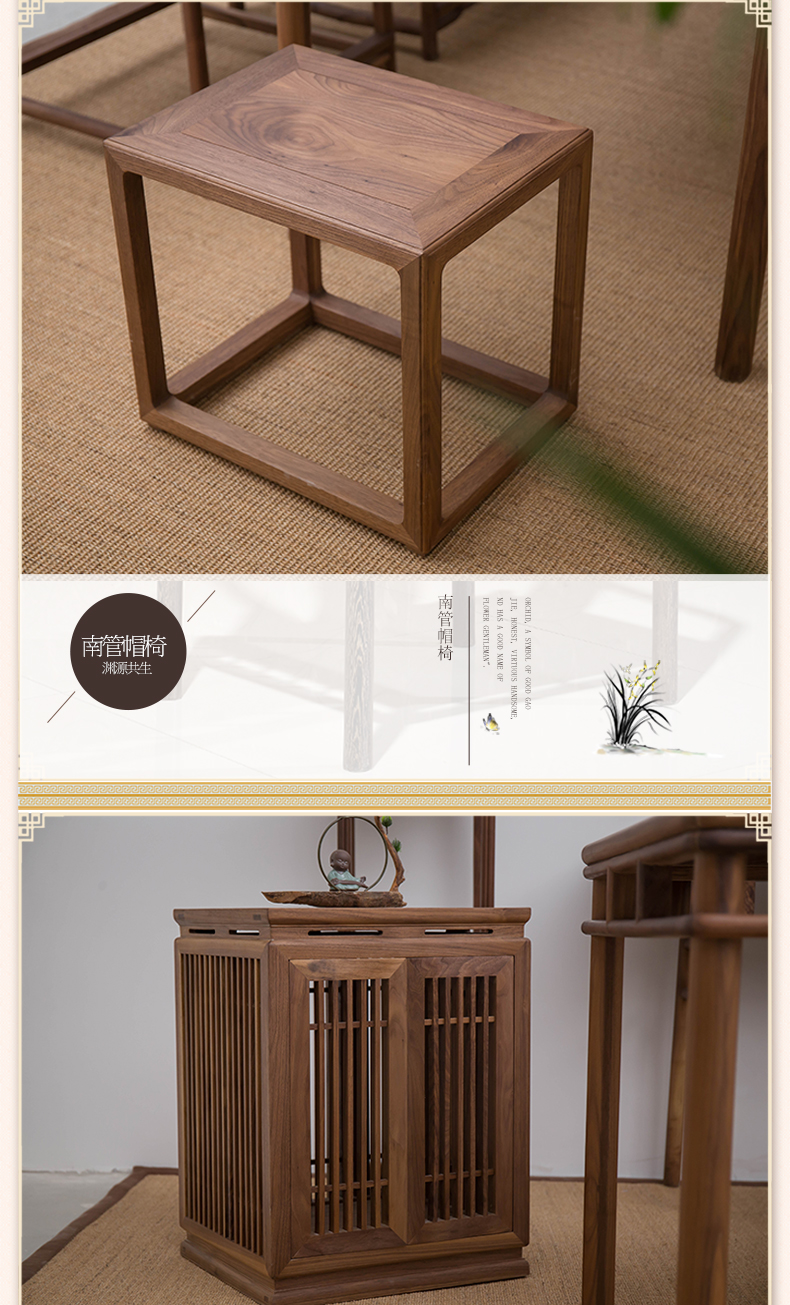 Thiền Nguyên Đán bàn hội nghị bàn trà và ghế kết hợp của rắn đen óc chó cũ elm cổ Ming đồ nội thất sơn - Bàn trà bàn uống nước giá rẻ