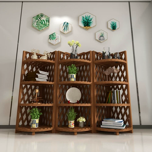 Цветочная стойка Сплошная древесина Внутренняя и наружная многослойная анти -коррозионная цветочная полка.