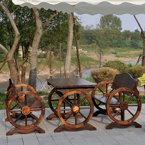 Столичное дерево на открытом воздухе кресло двор открыто -воздушные балконы повседневные столы и стулья Три -кузырь на открытом воздухе.