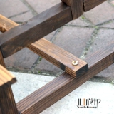 На открытом воздухе балкона на балконе Терраса Большая карбонизированная антикоррозия сплошной древесины/трапециевидная цветочная рама с четырьмя слоями обуви