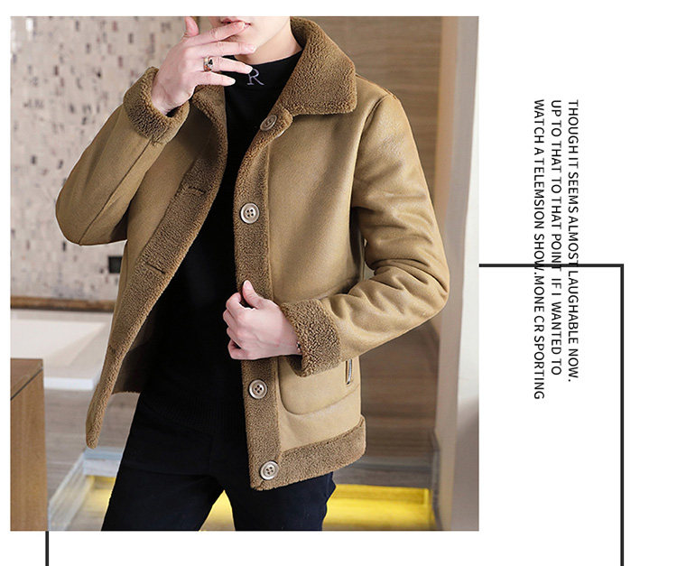 Winter new men's fur one-piece double-sided wearing lamb wool jacket fashionable lapel with thick velvet top_voghion.com