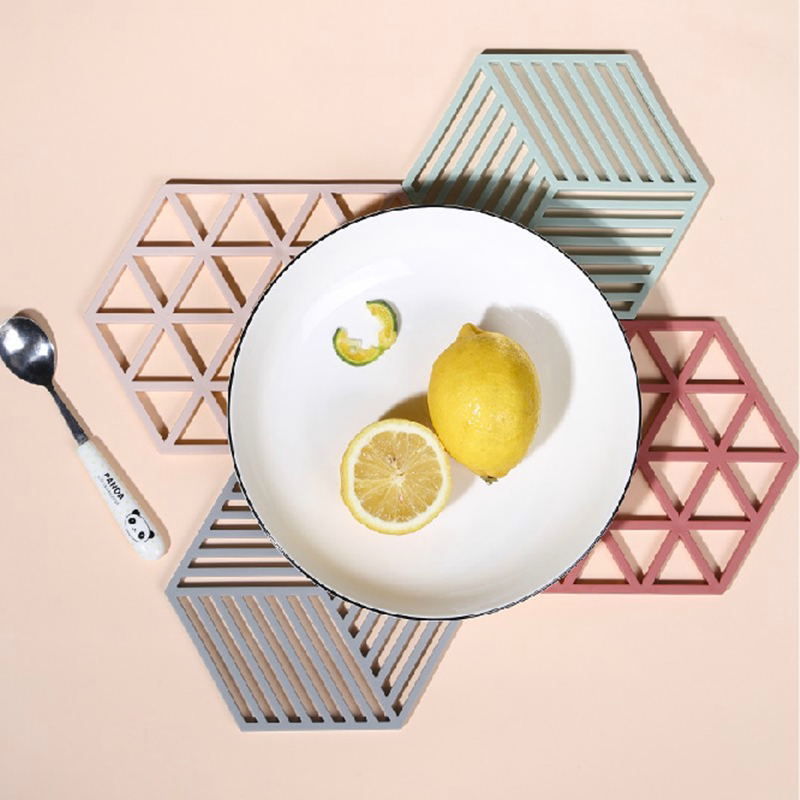 Nordic Geometric Thermal Insulation Mat Home splicing Thickened Dining Table Non-slip Anti-Burn Mat Creative Pendulum Mat tray Cushion Cup Mat