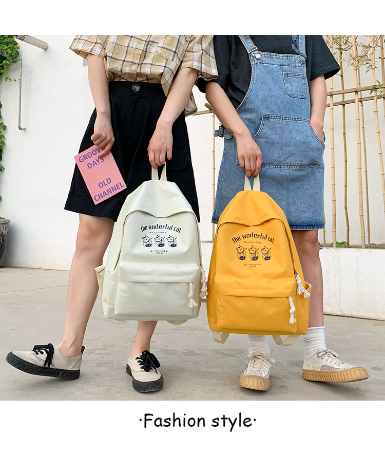 Ba lô nữ 2019 phiên bản mới của Hàn Quốc Harajuku ulzzang đơn giản trong khuôn viên trường trung học hoang dã - Ba lô balo trẻ em mẫu giáo