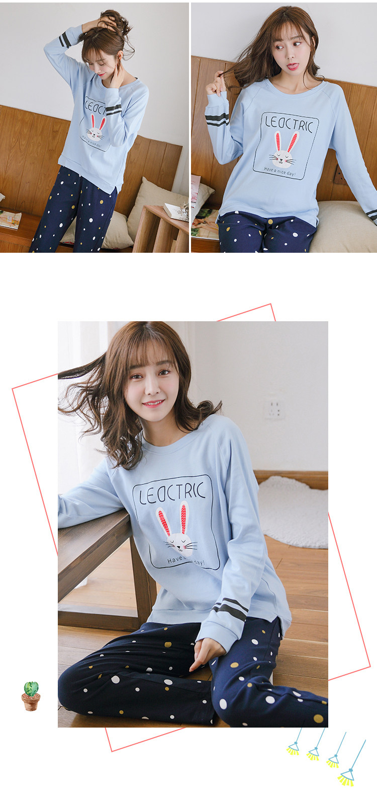 Pyjama pour femme en Coton à manches - Ref 2996210 Image 33