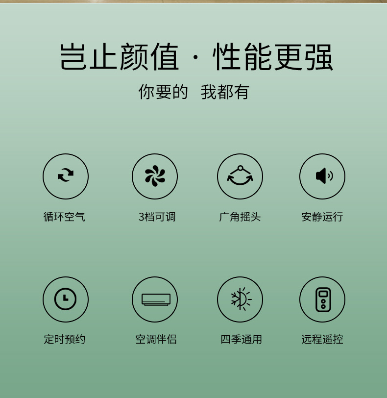 康佳 遥控款 静音空气循环扇 6米送风距离 图2