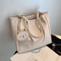 French small crowdsourced High sense packs 2021 new fashion nets red women genuine leather single shoulder bag large capacity Totbag